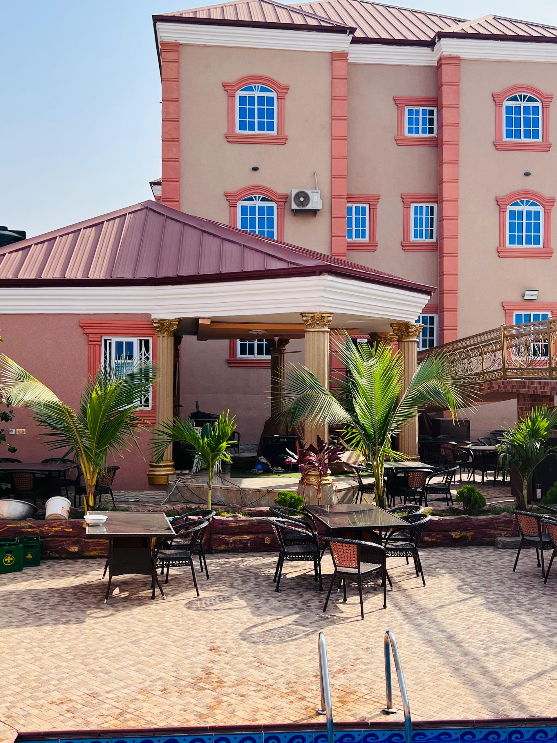 Swimming pool area at Jemima Grace Kodua Antwi Hotel
