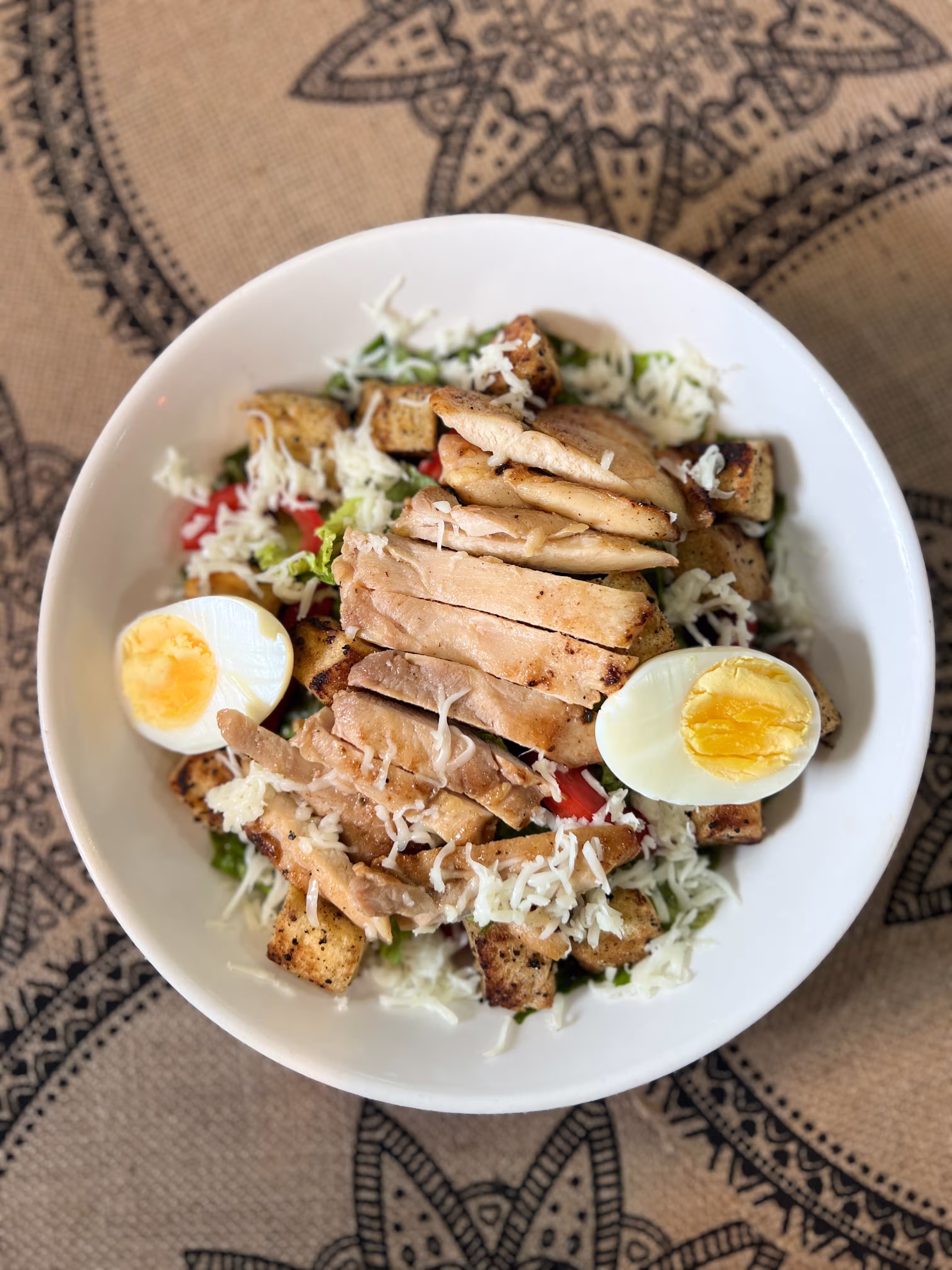 Chicken salad at Jemima Grace Hotel restaurant