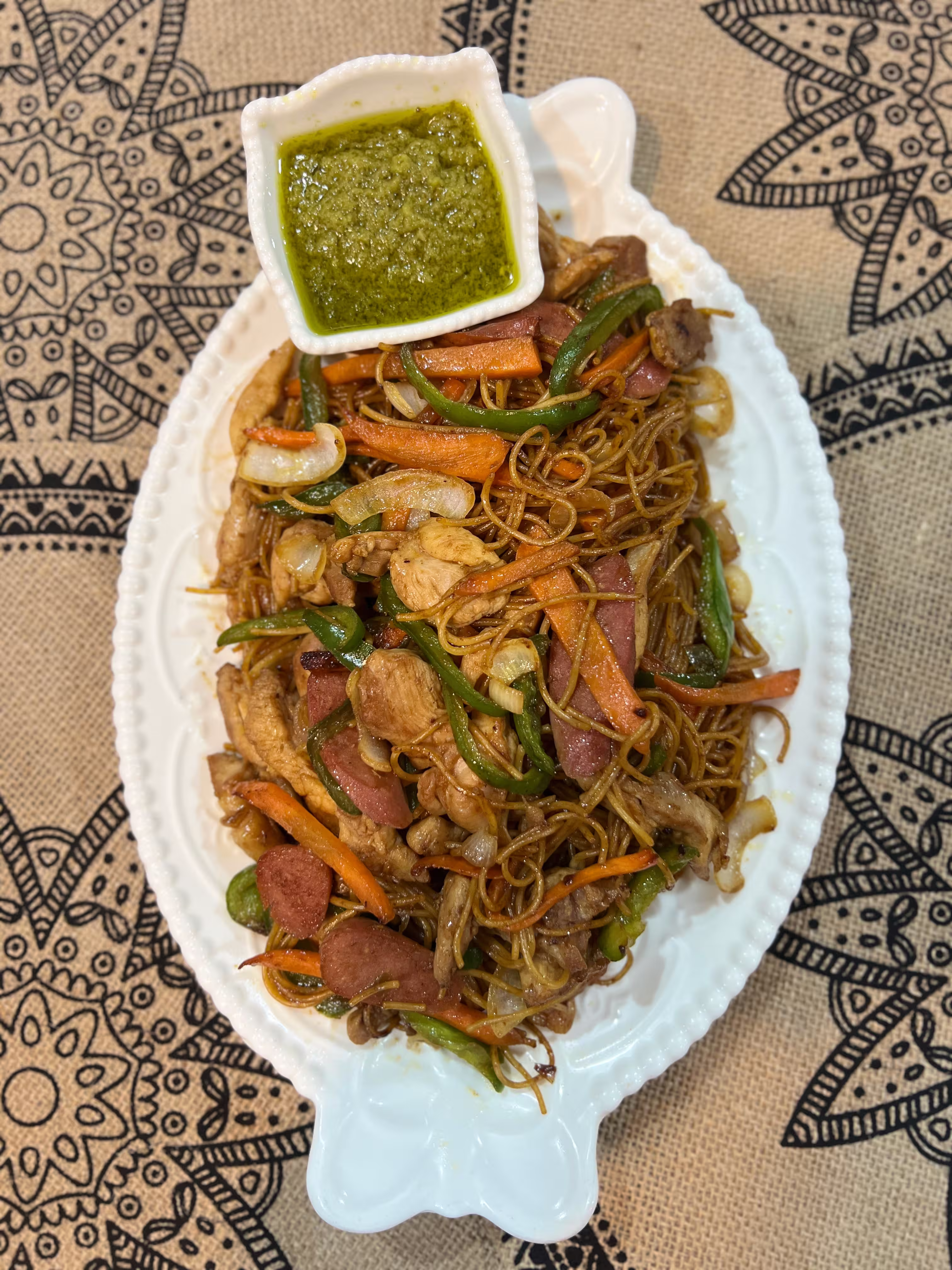 Noodles at Jemima Grace Hotel restaurant